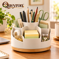 Qavyron™ 360° Rotating Desktop Organizer Caddy