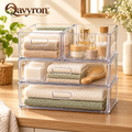 Qavyron™ Clear Stackable Drawer Organizer System