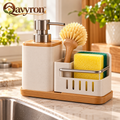 Qavyron™ All-in-One Sink Caddy & Soap Dispenser