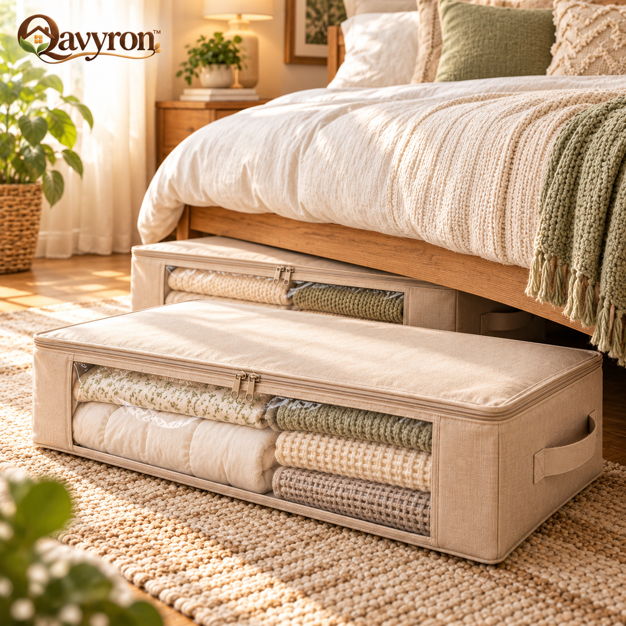 Qavyron Fabric Storage Organizer