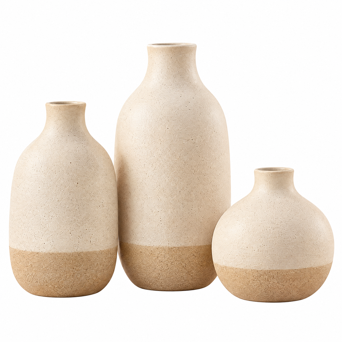 Qavyron ceramic decorative vase trio product view