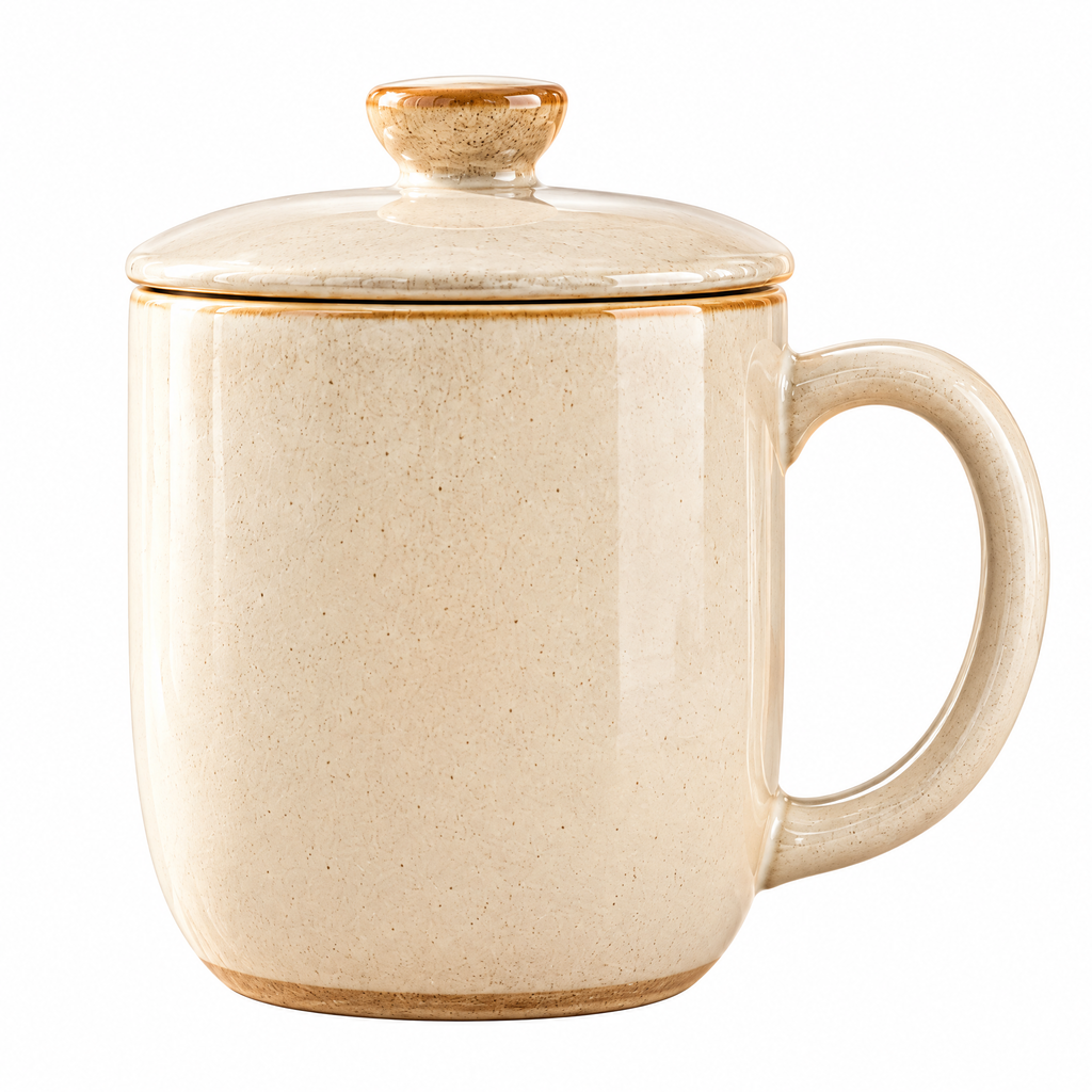 Qavyron™ Lidded Ceramic Everyday Mug